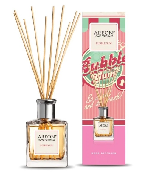 Odorizant de camera, Bubble Gum, 85 ml, cu betisoare, Areon