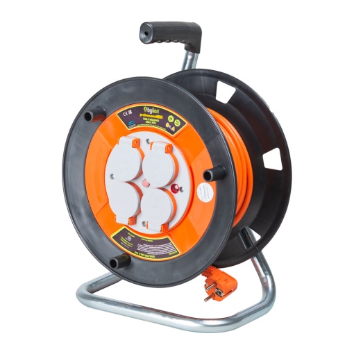 Prelungitor rola 20m, 4 prize cu impamantare, capac protectie, 3 x 2.5 mm, IP44