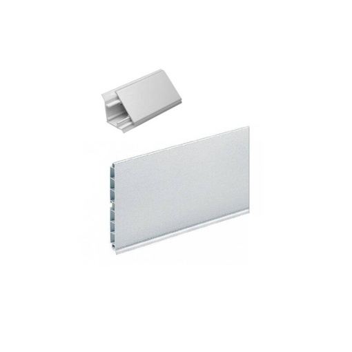 PROMO Plinta H100 aluminiu si inaltator aluminiu neted