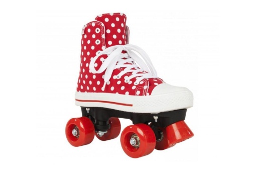 ROLE ROOKIE CANVAS HIGH POLKA DOTS 38 ROSU ALB