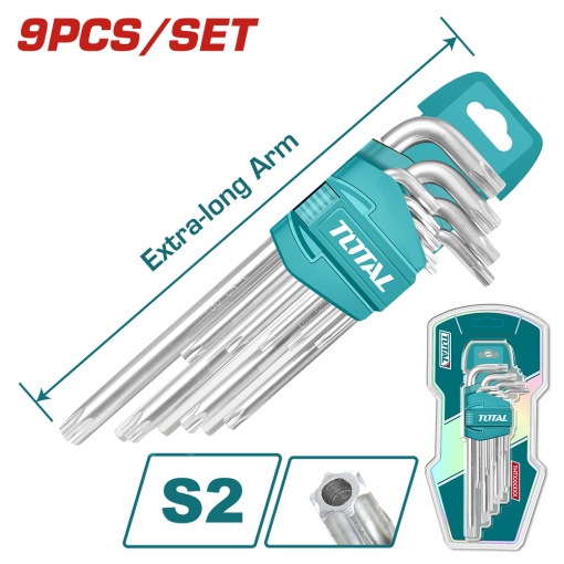 TOTAL - SET 9 CHEI IMBUS TORX - T10-T50 - CR-V (INDUSTRIAL)
