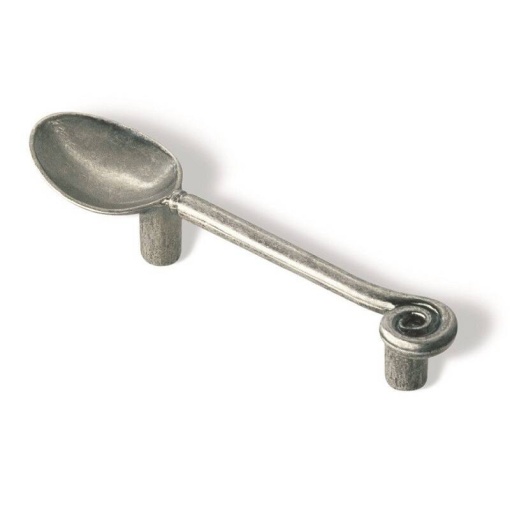 Maner Lingurita argintiu antic 96mm