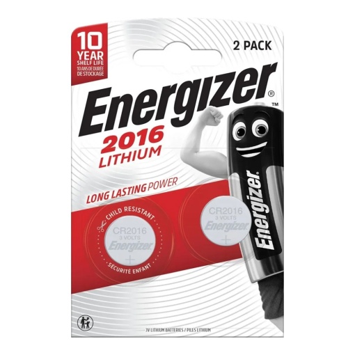 Set 2 baterii, CR2016, 3V, Energizer Lithium