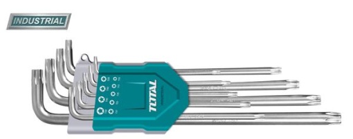 TOTAL - SET 9 CHEI IMBUS TORX - T10-T50 - CR-V/ BRAT LUNG (INDUSTRIAL)