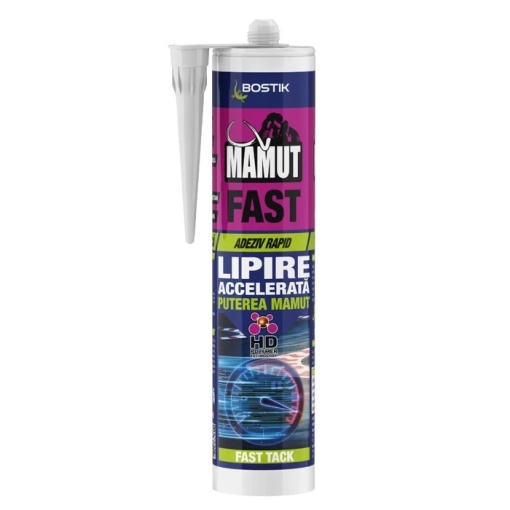 Adeziv rapid, suprafete multiple, Mamut Fast, alb, 290 ml, Bostik