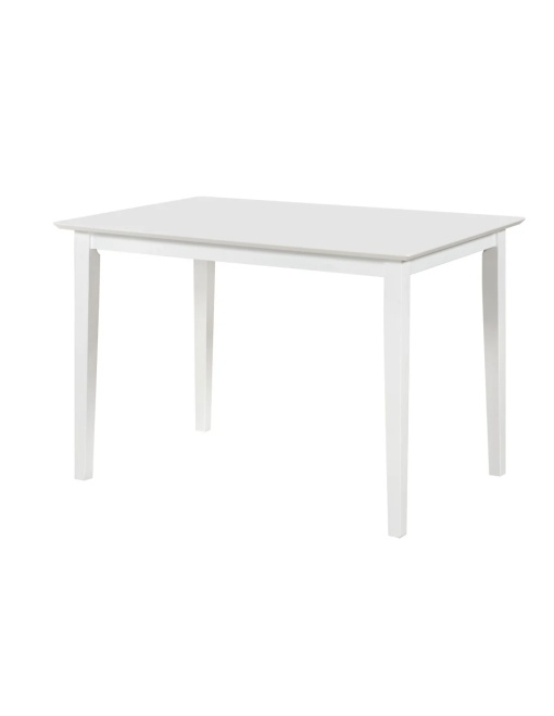 Masa Bali, 4 persoane, blat MDF, cadru lemn, culoare alba, 112 x 72 x 74 cm