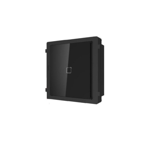 Modul cititor de card EM pentru videointerfon modular Hikvision DS-KD-E;deschidere usi cu card acces EM 125 KHz (cardurile nu sunt i ncluse);iluminare pe timp de noapte; protectie IP 65; Dimensiuni: 98.5 mm × 100mm × 33.7 mm; Temperatura de functionare: