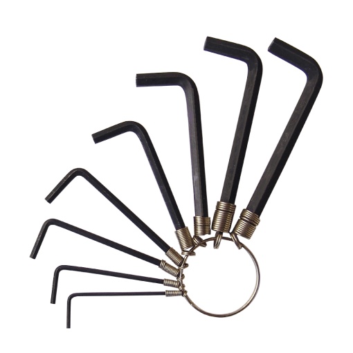 Set 8 chei imbus 1.5 - 6 mm pe inel, chei hexagonale otel rezistent
