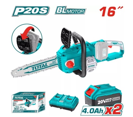 TOTAL - DRUJBA 16'' - LI-ION 40V (INCLUDE 2 ACUMULATORI + 1 INCARCATOR)