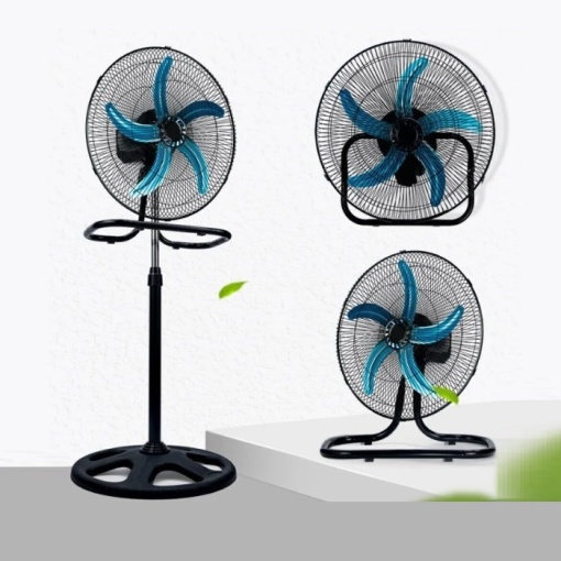 Ventilator 3in1 multifunctional 75W – stativ, perete si masa, 3 viteze, diametru 48 cm