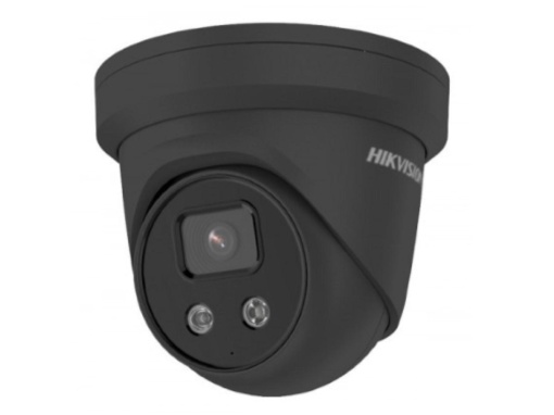 Camera supraveghere Hikvision IP turret DS-2CD2346G2-ISU/SL(2.8mm)(C) (black), 4MP, culoare neagra, Acusens - filtrarea alarmelor false dupa corpul uman si masini, alarma vizuala(lumina stroboscopica) si alarma audio pentru avertizarea intrusilor, audio