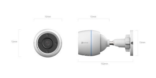 Camera supraveghere video WIFI Ezviz CS-H3-R100-1H3WKFL; Senzor:1/2.7" Progressive Scan CMOS;Rezolutie 3MP,2304 x 1296; Lentila: 2.8mm @ F2.0, viewing angle: 122° (Diagonal), 106° (Horizontal), 56° (Vertical) 4mm @ F2.0, viewing angle:102° (Diagonal),