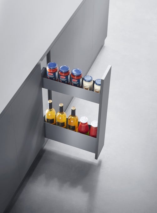 Cos jolly Preciso, corp 150 mm, extractie totala, laterale metalice tip box, finisaj antracit
