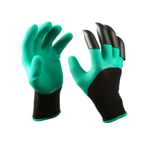 Manusi cu gheare pentru gradinarit – Material rezistent la apa si zgarieturi, culoare negru/verde