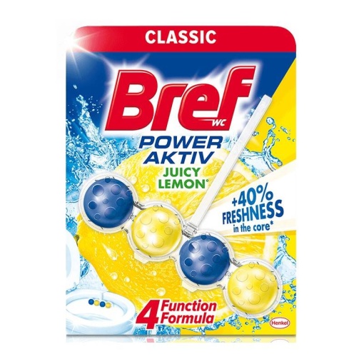 Odorizant toaleta bile Bref Power Aktiv Lemon
