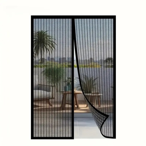 Perdea tip plasa, 220 cm, anti-insecte, pentru usa, inchidere magnetica