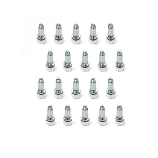 Picior M6 hexagonal alb set 20
