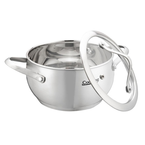 Semioala inox 1.8L Heinner 16x9 cm, capac sticla termorezistenta, compatibila inductie