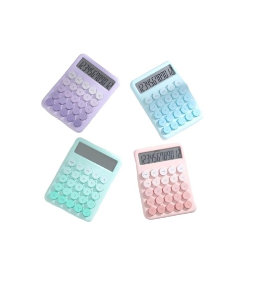Calculator, taste rotunde, afisaj mare, diverse culori