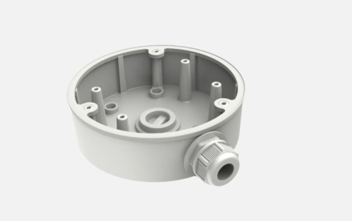 Doza conexiuni Hikvision DS-1280ZJ-PT6, material aliaj de aluminiu, dimensiuni: Φ137 mm × 42 mm, greutatate: 280 g