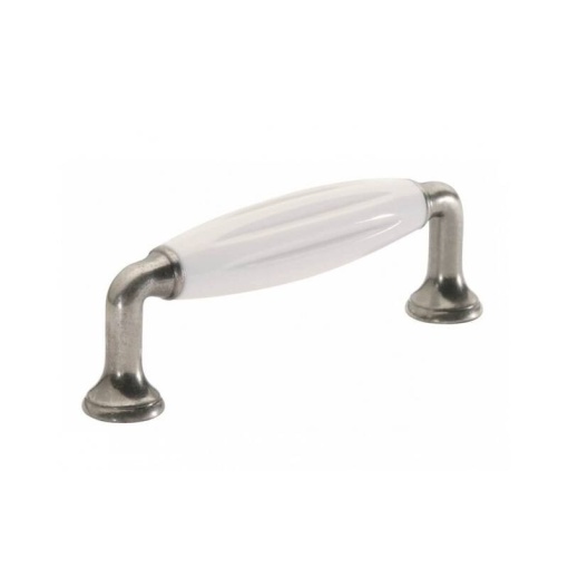 Maner antic argint cu insertie alba 96mm