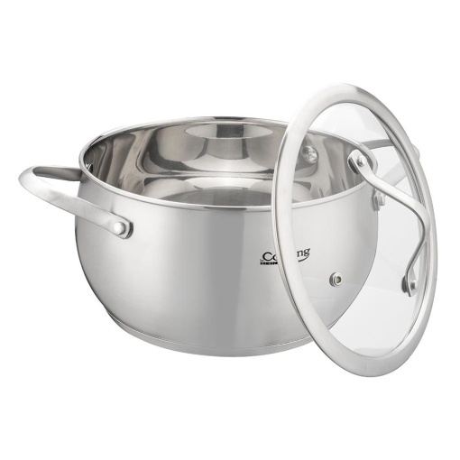 Semioala Heinner 3.3L inox 22x11 cm – compatibila inductie, capac sticla termorezistenta