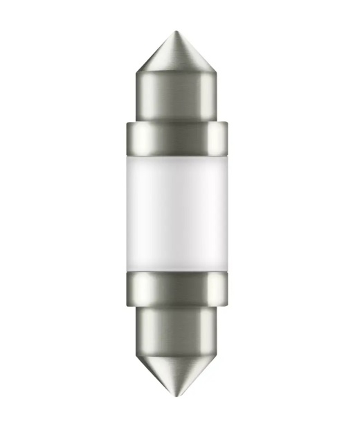 Set 2 becuri auto C5W, lumina rece, Osram