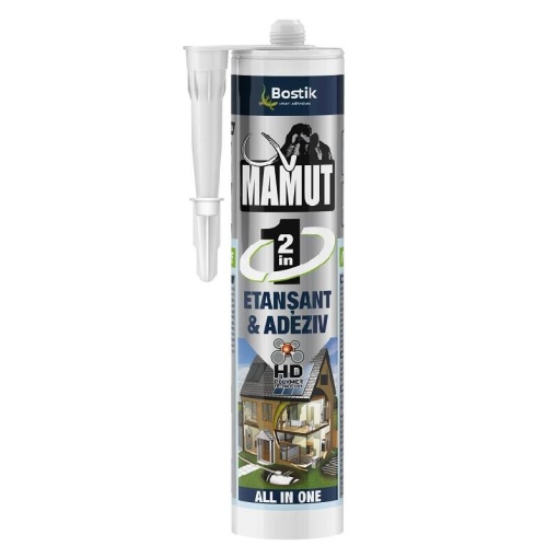 Adeziv etansant universal 2 in 1 Mamut alb 290ml