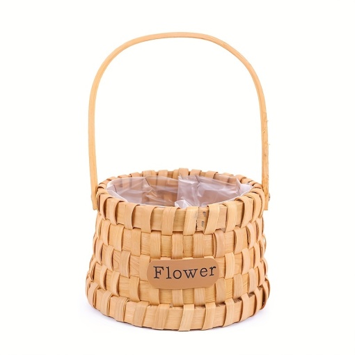 Cos bambus impletit 12 cm nature – decoratiuni florale si aranjamente naturale