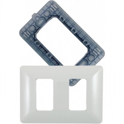 NEO Fata Alba Intrerupator Dublu Modular + Modul 3