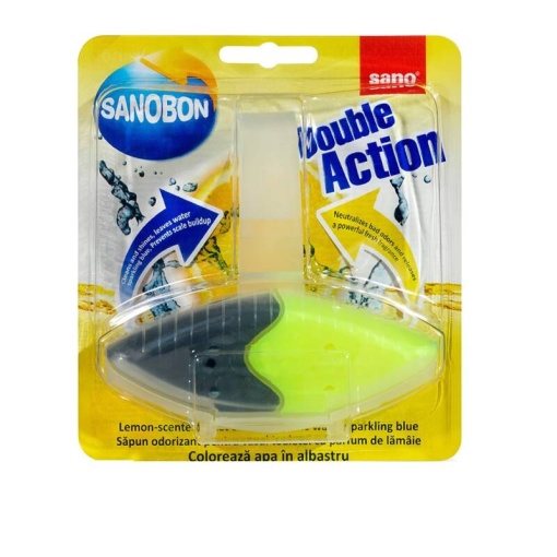 Odorizant toaleta dubla actiune Sano Bon Lemon
