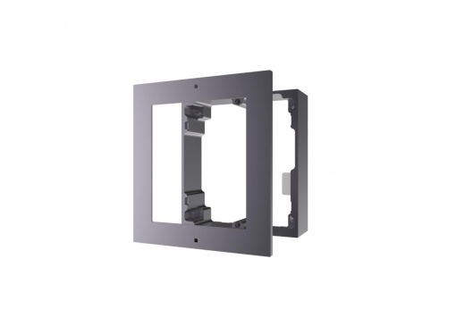 Panou frontal pentru un modul videointerfon modular Hikvision DS-KD-ACW1; montare aplicata; material aluminiu; dimensiuni: 117mm x 1 07mm ×4mm;