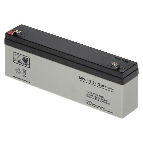 Acumulator AGM 2.3Ah 12V seria MW Power,MWS2.3-12, terminal de conexiune F1, dimensiuni 179×35×66 mm, greutate 1,55 kg