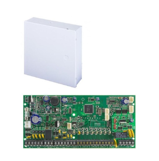 Centrala Magellan SP6000+; 16PGM extensibile, cu emiţator-receptor radio - 32 zone;Bus comunicație cu 4 fire (conectare a până la 15 module);Acceptă raportare IP și IP celulară;Control sistem via aplicație BlueEye; Programare bazată pe meniuri; include