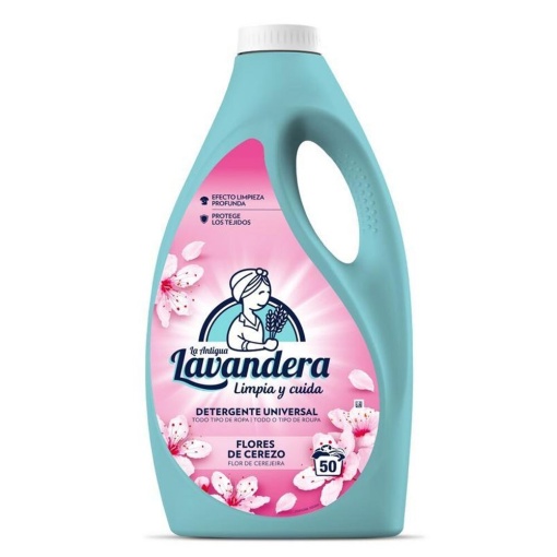Detergent de rufe lichid, 2.5 L, 50 spalari, Lavandera Flores de Cerezo