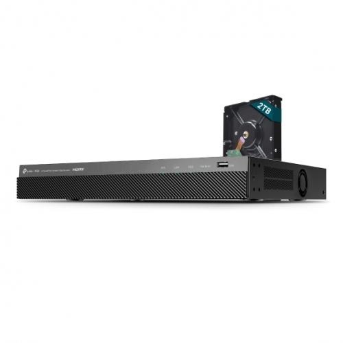 NVR PoE TP-Link VIGI 8 canale 2008H-8MP ; 93W, 8 MP,2 SATA Interface, max 20TB, H.265+; ONVIF, etecție mișcare, linie, intruziune, persoane, vehicule etc.