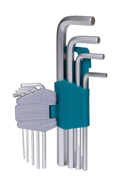 TOTAL - SET 9 CHEI IMBUS HEXAGONALE: 1.5-10MM, CR-V (INDUSTRIAL)