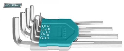TOTAL - SET 9 CHEI IMBUS HEXAGONALE: 1.5-10MM, CR-V - EXTRA LUNG (INDUSTRIAL)