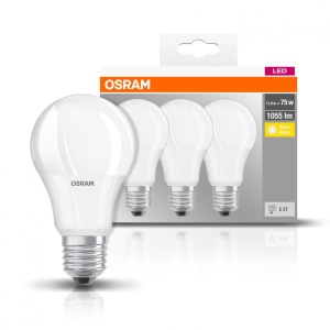 3 Becuri LED Osram Base Classic A, E27, 10W (75W), 1055 lm, luminacalda(2700K) - Img 2