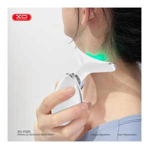 Aparat masaj, pentru gat, vibratii sonice, 600 mAh, XO-FG05, Alb - Img 3