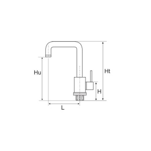 Baterie bucatarie Lebada Tip C inox 215x340mm - Img 3