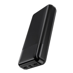 Baterie externa 20000 mAh, 1x Tip-C, 2x USB, 1x MicroUSB, indicator LED, Hoco J72A, Negru