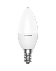 Bec LED E14, 4.7 W, tip lumanare, lumina rece, 500 lumeni, Toshiba