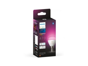 Bec LED RGB inteligent Philips Hue P45, Bluetooth, E14, 5.1W, 470 lm ,lumina alba si color (2000-6500K) - Img 1