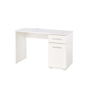 Birou HM Lima B1, cu usa si sertar, PAL melaminat lucios, 120x55x75 cm, alb - Img 2