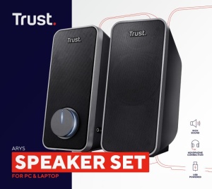 Boxe Stereo Trust Arys 2.0 Speaker Set, 28W, negru - Img 13