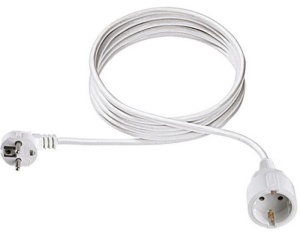 Cordon prelungitor schuko+Priza H05VV-F 3G1.5, 5 m, alb, cu protectie pt copii - Img 2