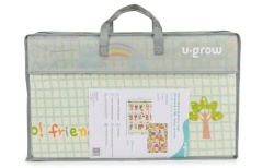 Covor de joaca pentru copii U-Grow, din spuma, pliabil, 2 fete, impermeabil, izolant, 180 x 120 x 1 cm, design animalute - Img 5