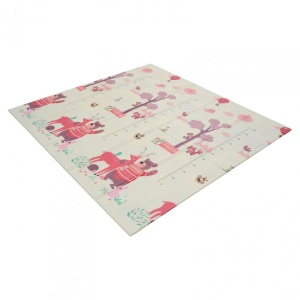 Covor de joaca pentru copii U-Grow, din spuma, pliabil, 2 fete, impermeabil, izolant, 180 x 200 x 1 cm - Img 3