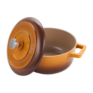 Cratita aluminiu turnat, 2.4L, 20x10 cm, cu capac, Cooking by Heinner - compatibila inductie, interior ceramic antiaderent - Img 3